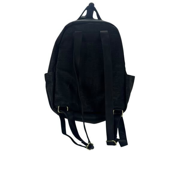 Juicy Couture Los Angeles Faux Leather Black Logo Backpack Black Size 16 NWOT main image 4